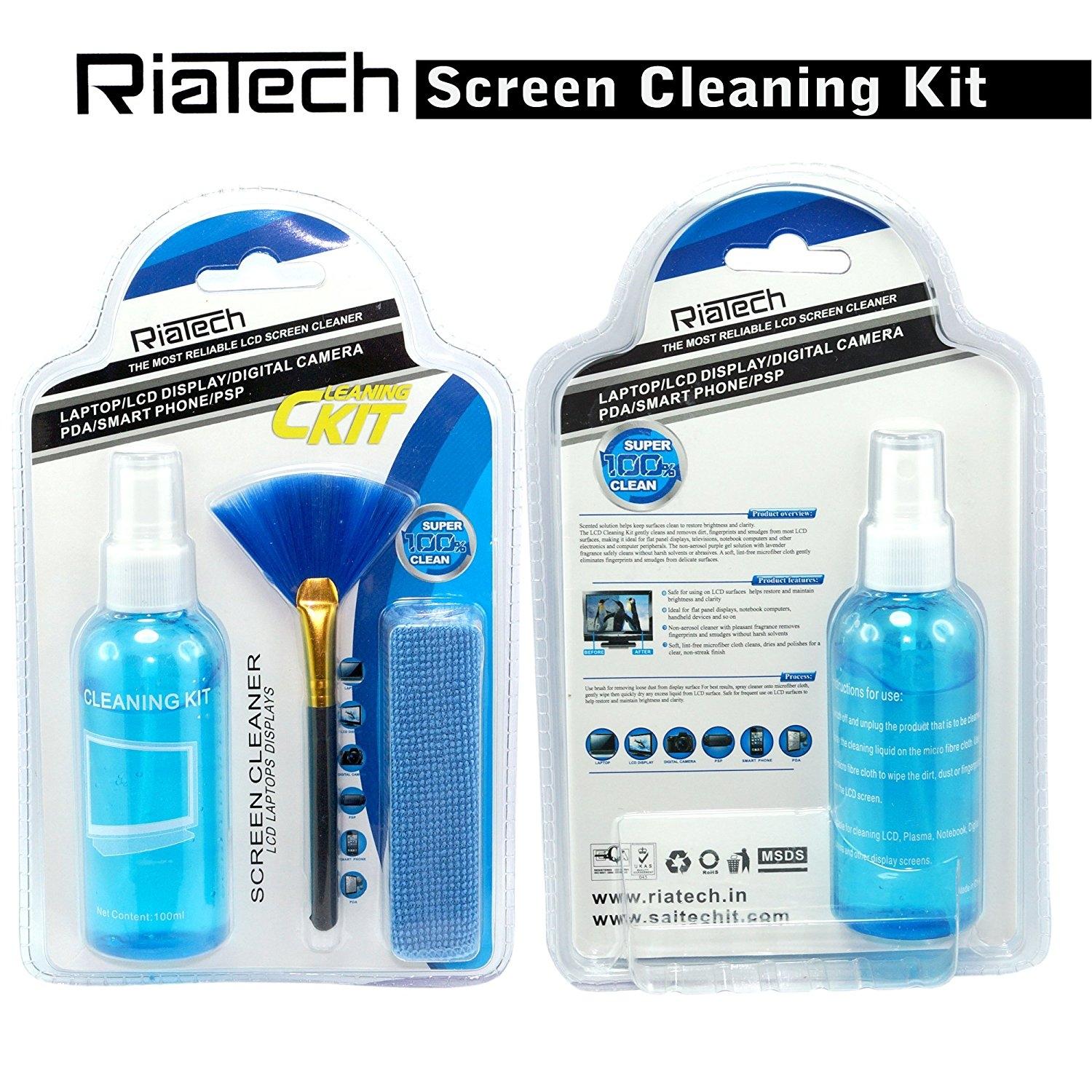 3 in 1 Laptop Cleaning Kit Monitor TV PC LED LCD Screen Cleaner Cloth Brush