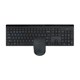 Rapoo 8110M Multi-mode Wireless Keyboard And Mouse Combo (Black, Full size)