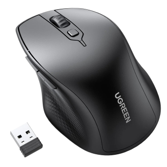 Ugreen Ergonomic Contoured-Shape Design Wireless + Bluetooth Mouse