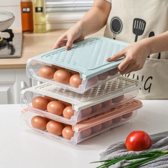 Egg Food Container Storage Box Egg Box Food Crisper Refrigerator Food Preservation Storage Box Kitchen Supplies