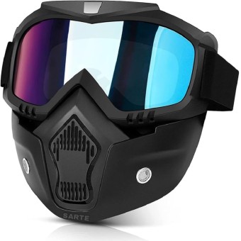 Protective Colorful Bike Riding Face Mask, Face Shield Motorcycle Goggles  UV Protective Face & Eyewear, Soft Foam Padded Cycling Bike Blowtorch, Laboratory, Power Tool, Welding, Wood-working Safety Goggle 